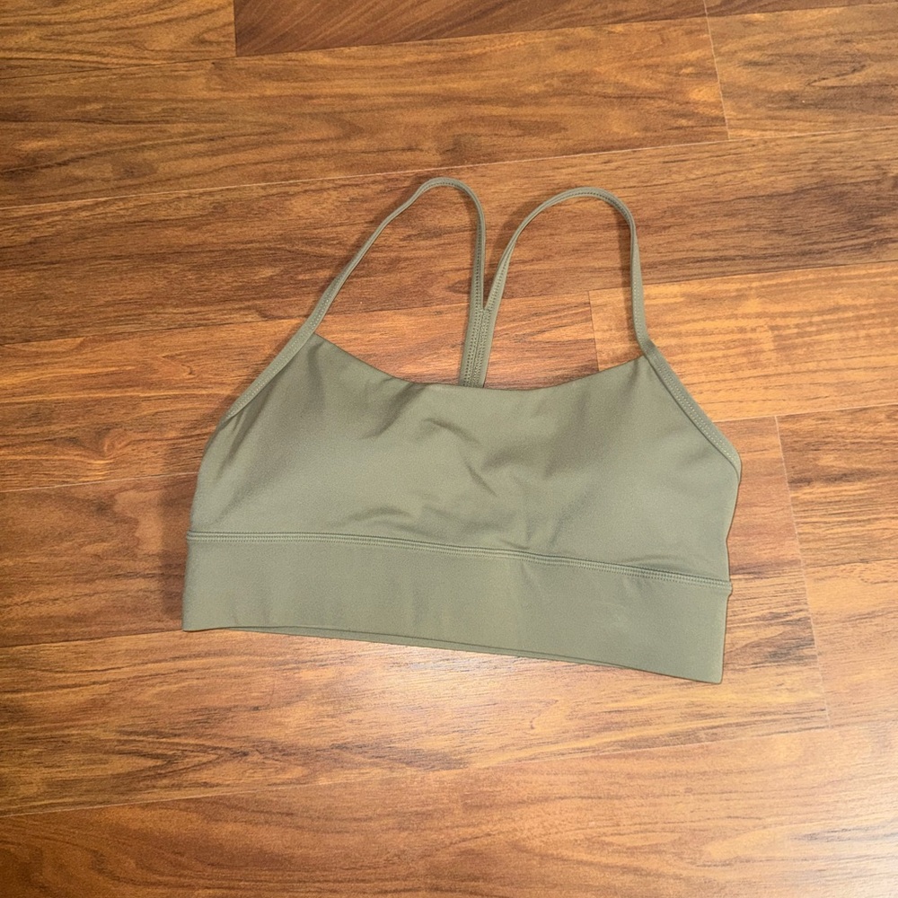 Women's DYM Olive Green sports bra VERY similar to lululemon